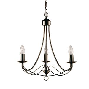 Maypole 3Lt Pendant - Antique Brass Metal