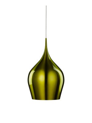 Vibrant Pendant - Metallic Green Metal