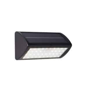 Solar Outdoor Wall Light - Black Metal & White Polycarbonate