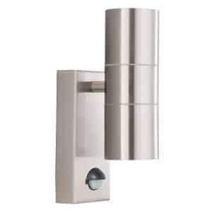 Metro Outdoor Wall Light - Stainless Steel Metal & Glass