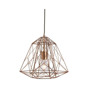 Geometric Pendant - Shiny Copper Metal
