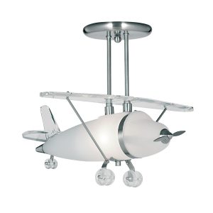 Novelty Airplane Pendant - Metal, Acrylic & Glass