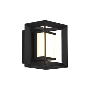 Chaplin Wall Light - Black Metal & Opal Acrylic