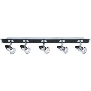 Comet 5Lt Bar Spotlight - Matt Black & Polished Chrome