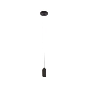 Suspension Cable - Knurled Black Metal & Black Braided Cable