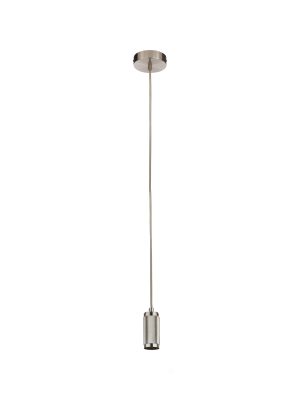 Suspension Cable - Satin Silver Metal & Grey Braided Cable