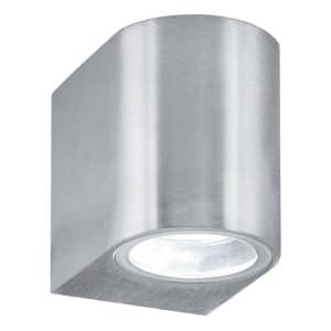 Eiffel Outdoor Wall Light - Satin Silver, Clear & Frosted