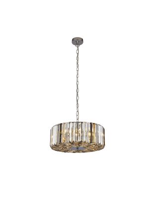 Chapeau 4Lt Pendant/Semi-Flush - Amber, Smoke & Crystal