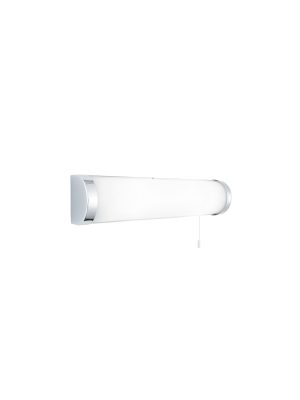Poplar  2Lt Wall Light - Chrome Metal & Opal Glass