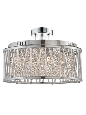 Elise 5Lt Pendant/Semi-Flush - Chrome & Crystal