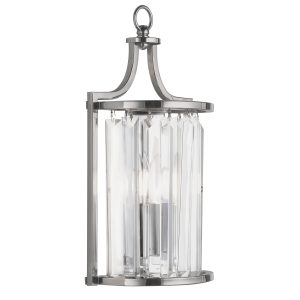 Victoria Wall Light - Chrome Metal & Clear Crystal
