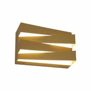 Section LED Wall Light, Sand Gold Metal