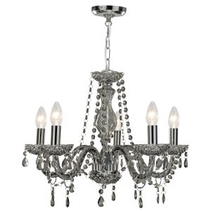 Marie Therese 5Lt Pendant - Smoked Grey Glass