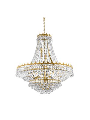 Versailles  13Lt Chandelier  - Gold Metal & Crystal