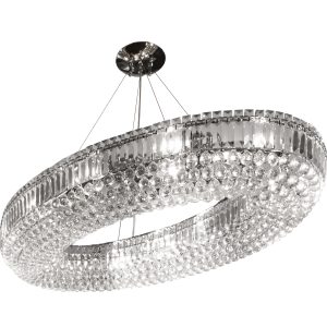 Vesuvius 24Lt Pendant  -   Chrome, Clear Coffin & Ball Drops