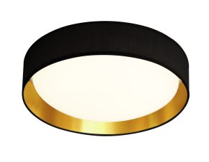Gianna Flush - Black Fabric, Gold Inner & Acrylic Diffuser