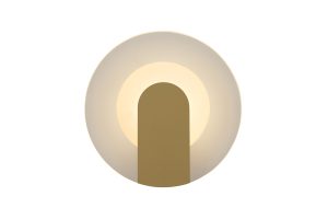 Target LED Wall Light, Sand Gold Metal