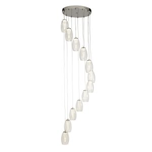 Cyclone 12Lt Pendant - Chrome & Clear Glass
