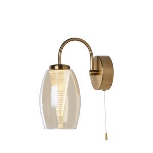 Cyclone Wall Light - Bronze Metal & Champagne Glass