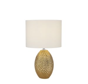 Nadine Table Lamp - Gold Ceramic & Cream Fabric Shade
