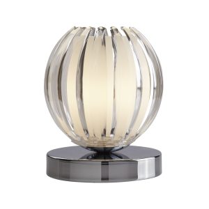 Claw Touch Table Lamp- Chrome Metal, Acrylic & Frosted Glass