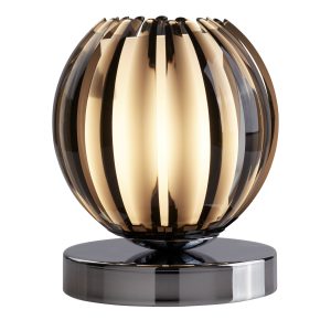 Claw Touch Table Lamp-Chrome, Smoked Acrylic & Frosted Glass