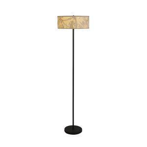 Isla 3Lt Floor Lamp, Recycled Paper Shade and Black Metal