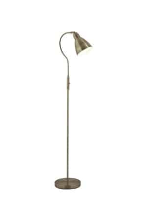 Adjustable Floor Lamp, Antique Brass