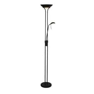 Mother & Child Floor Lamp - Matt Black Metal & Glass