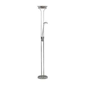 Mother & Child Floor Lamp - Chrome Metal & Glass