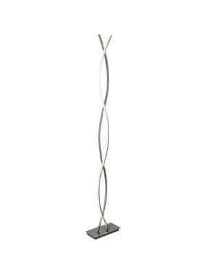 Platt LED Wave Floor Lamp - Chrome & Opal