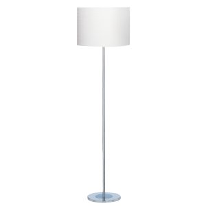 Carter Floor Lamp - Chrome Base & Fabric Shade