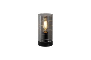 Broughton 1Lt Table Lamp, Smoked Glass