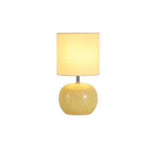 Fete 1Lt Table Lamp, Yellow Glass with Linen Shade