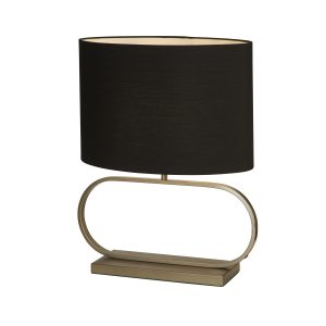 Sleek Table Lamp - Bronze Metal with Black shade