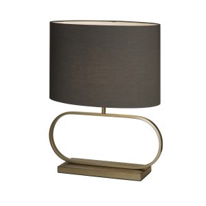 Sleek Table Lamp - Bronze Metal with Grey shade