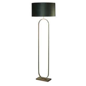 Modish Floor Lamp Bronze Metal with Green Shade