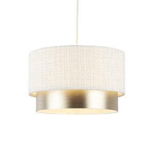 Amelie Two Tier Shade - White & Champagne