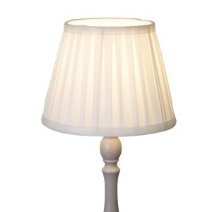 Raye Taper Pleat Silk Shade 20Cm White