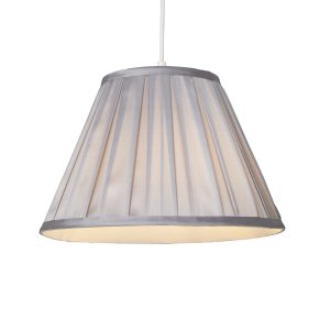 Raye Taper Pleat Silk Shade 30Cm Silver