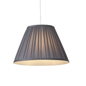 Raye Taper Pleatsilk Shade 40Cm Charcoal