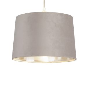 Velvet Drum Shade 30Cm Mink