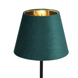Velvet Drum Shade 20Cm Emerald