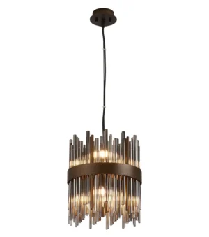Seraphine Glass Rod Pendant Round, 6 Light